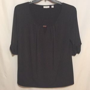 New York & Co. XL Keyhole Black Top
